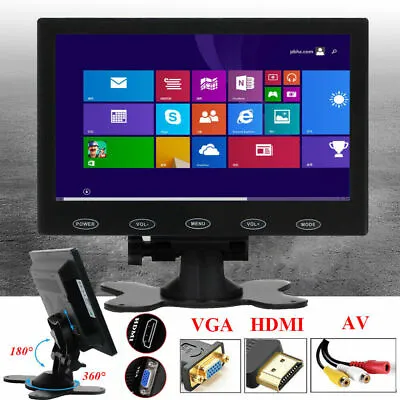 Mini 7 /10 /10.1  LCD CCTV Monitor PC Screen AV/RCA/VGA/HDMI For DSLR Raspberry • $55.99