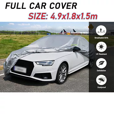 XL Full Car Cover Waterproof Rain UV Dust Resistant All Weather Protection • $27.59