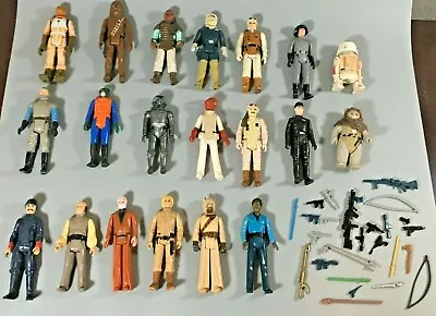 Vintage Star Wars Kenner Lot Of 21 Action Figures Repro Weapons • $250