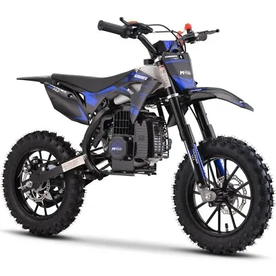 MotoTec Thunder 50cc 2-Stroke Kids Gas Dirt Bike BLUE Mini Off-Road Sports Ride✅ • $469