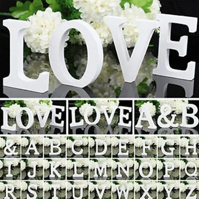 $2.93 • Buy Freestanding Large 3D Wooden Alphabet Letters Wall Hanging Wedding Home Decor