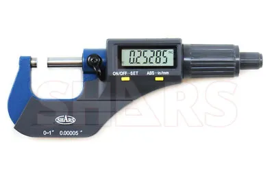 SHARS 0-1  0.00005  Digital Electronic Outside Micrometer Carbide Tip 0-25mm P] • $34.65