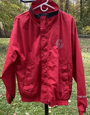 Vintage Fire Rescue Jacket ~RED Men's Xl-XXl • $24