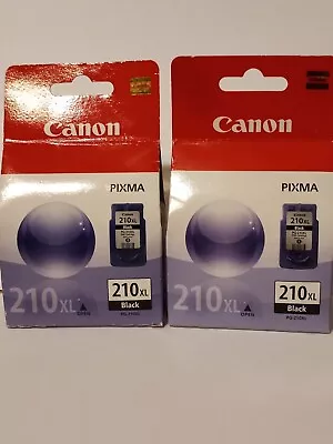 Canon PG-210XL Black Ink Cartridge Lot Of 2 Genuine OEM - New/Sealed FREE SHIP • $32.95