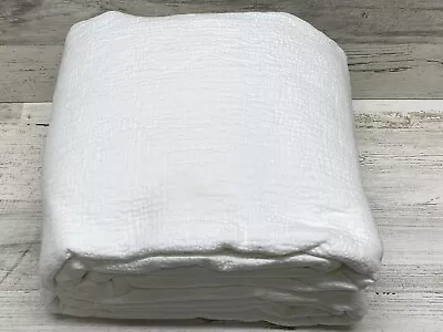 Sky Textured Matelasse Collection King Duvet Cover & Shams Set White • $48.99