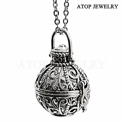 Vintage Hollow Flower Urn Necklace For Ashes Cremation Pendant Memorial Jewelry • $11.99