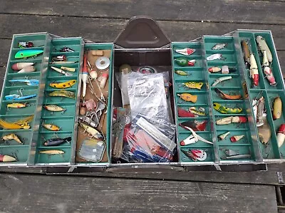 Vintage Kennedy Kits Fishing Tackle Box 1118-AL Loaded W/Salvage Baits Tackle • $149.99