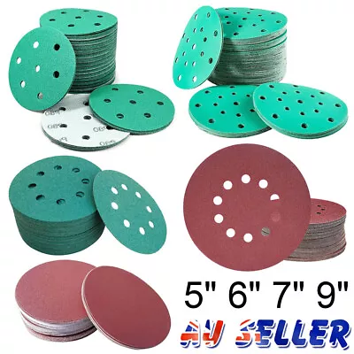 Sanding Discs Sander Sheet Abrasive Hook Loop Orbital Sandpaper Pads 60-320Grit • $25.79