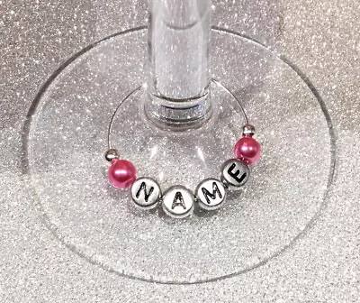 £1.50 • Buy Personalised Wine Glass Charm Wedding Hen Night Dinner Party Table Gift Keepsake