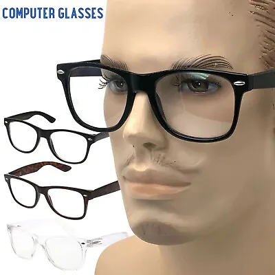 Retro Computer Glasses Anti UV Reflective Blue Light Ray Readers For Men Women • $10.99