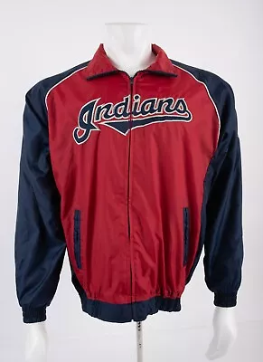 Majestic Cleveland Indians Windbreaker Jacket Kids XL MLB Genuine Merchandise • $37.49