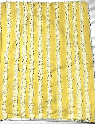 Nicole Miller Pillow Shams Cotton Woven Stripes Textured Frayed BOHO Yellow - 2 • $22