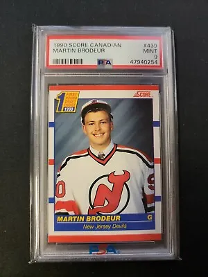 1990 Score Martin Brodeur French Canadian Rookie  #439  PSA 9 • $25