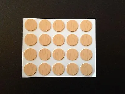 Self Adhesive Stick On Screw Hole Cap/Covers 13mm - Beech • £3.58