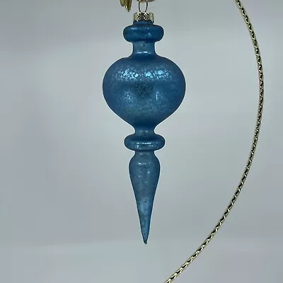 Pottery Barn Blue Glass Mercury  Finial Ornament New • $12