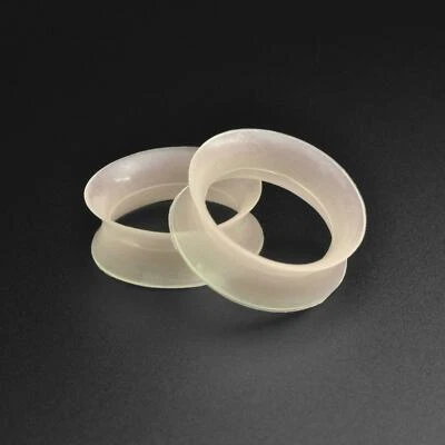 £2.99 • Buy Silicone Flesh Tunnels | Ultra Thin Light Skin Tone Silicone Double Flare Tunnel
