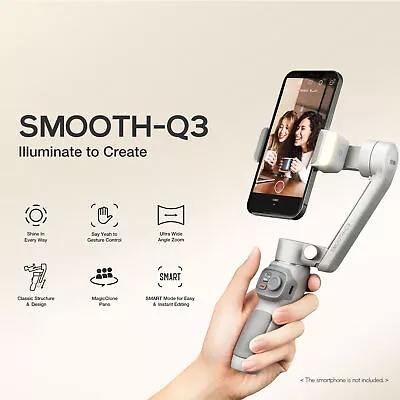 SMOOTH-Q3 Handheld 3- Smartphone Gimbal Stabilizer Portable H4U6 • $134.34