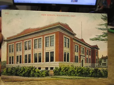F1 Vintage Old OHIO Postcard MIAMISBURG Auditorium School Kinder Elementary East • $9.99