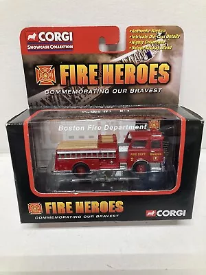 Corgi Fire Heroes Boston Fire Department Mack B Open Pumper Truck New CS90098 • $19.94