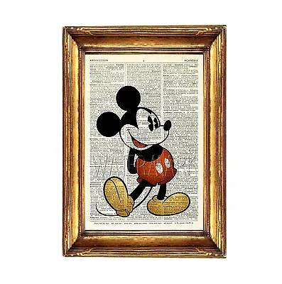 Mickey Mouse Disney Print Poster Picture Photo Dictionary Wall Art Disney  Buzz • £4.97