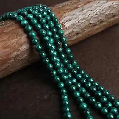 Genuine Green Malachite Beads Real Malachite Beads 6mm Approx 32 Piece Strand • £9.99