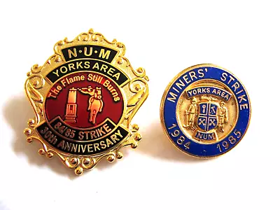 Miners Colliery Badges 30th Anniversary Yorkshire Miners With 1984 Strike Badge • £8.99