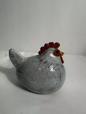 Ceramic Glazed Chicken Hen Rooster Pottery Art Figurine Vintage • $24.97