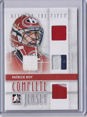 Patrick Roy 2008-09 ITG BTP Complete Jersey Silver Quad GU CJ-02 • $140