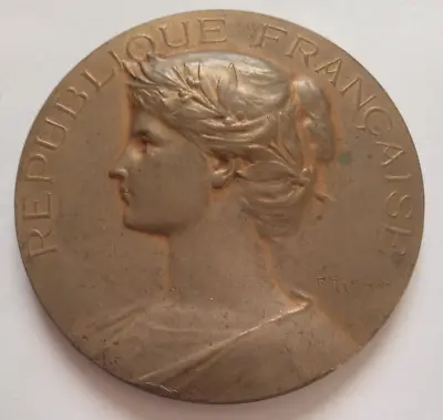 FRENCH MARIANNE  60mm ART BRONZE MEDAL By RASUMNY • $29