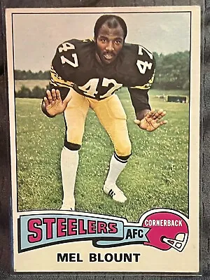 1975 Topps #12 Mel Blount Rookie Pittsburgh Steelers RC HOF Southern Univer M  • $11.70