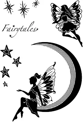 Wish Upon A Star Clear Stamp Set - Designer Boutique UMSDB123 - Fairies & Moon • £7.79