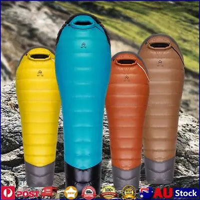 Goose Down Mummy Sleeping Bag Ultralight Portable For Backpacking Camping Hiking • $89.09