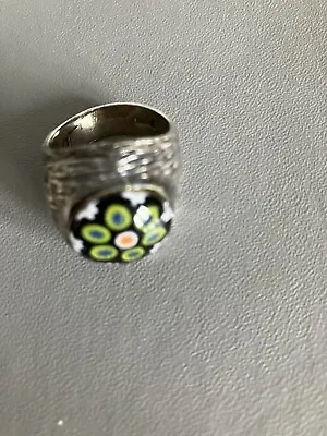 Caithness Jewellery Glass Ring Vintage Sterling Silver • £35