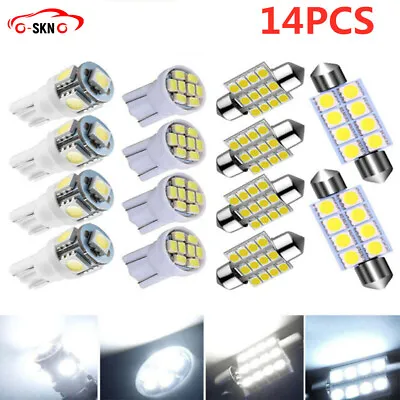 $7.79 • Buy 14x Combo LED Car Interior Inside Lights Dome Map Door License Plate Bulbs White