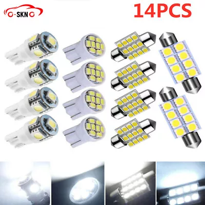 14x Combo LED Car Interior Inside Lights Dome Map Door License Plate Bulbs White • $8.49