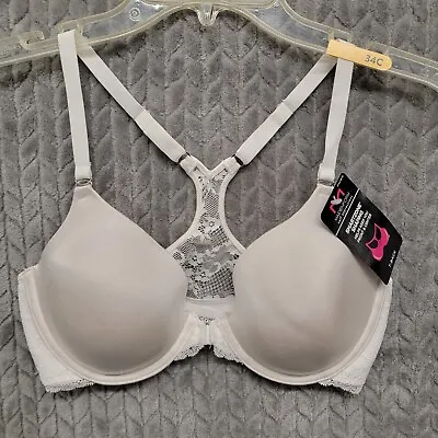 Maidenform Bra 34C Front Hook T-Back Smartzone Shaping NWT White • $18.18