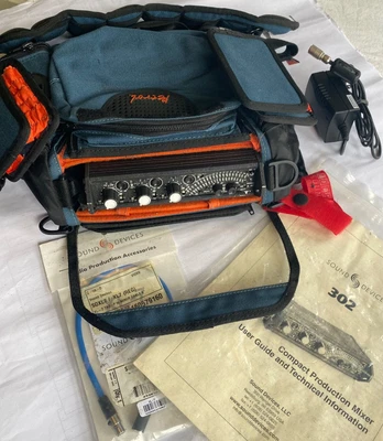 $650 • Buy Sound Devices 302 3-Channel Audio Mixer Pkg W/case, AC Power, Cable • Beautiful!