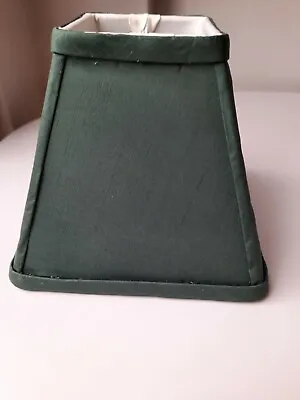 Candle Clip On Lampshade Green Silk • £9.95