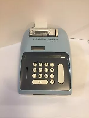 Vtg Montgomery Ward Signature 9900 Electric Adding Machine Calculator Tiff Blue • $40