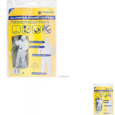 £3.95 • Buy X-large All Purpose Safety Hooded Painters Coverall Boiler Suit Protective New