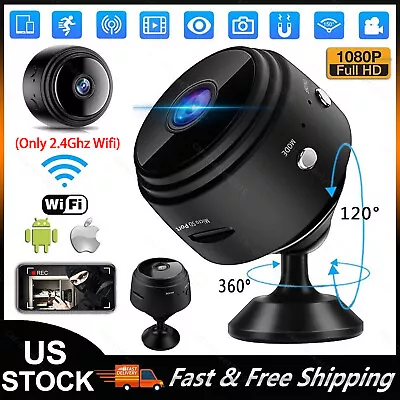Spy Hidden Camera Magnetic Mini WiFi Surveillance Cam For Home Office Security • $12.95