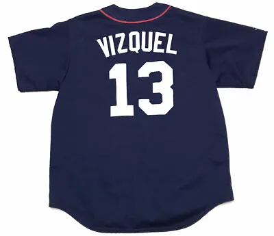 Vintage Omar Vizquel Jersey Majestic XL Cleveland Indians • $55