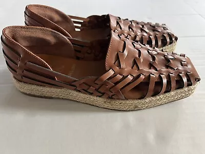 Sam & Libby Women's Asha Espadrille Saddle Slip On Shoes Brown Sz 7.5 Huaraches • $17