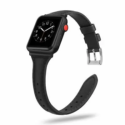 $15.35 • Buy Women Slim Leather Band For Apple Watch Series 5 4 3 2 38mm 42mm 40mm 44mm Strap
