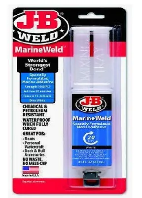JB Weld MARINEWELD™ SYRINGE Epoxy Glue Adhesive 2 Part Syringe Waterproof Repair • $29.50