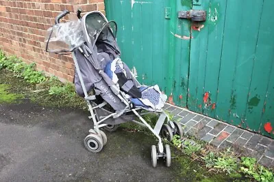 MacLAREN TECHNO XT PRAM PUSH CHAIR CHILDS STROLLER BUGGY RAINCOVER & CARRY BAG • £100