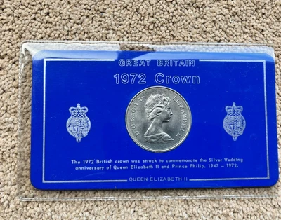 £3.75 • Buy 1972 Great Britain Crown - Silver Wedding Of Queen Elizabeth II And Philip