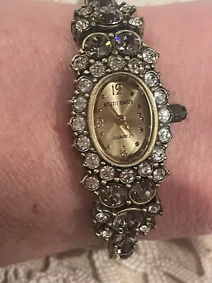 Heidi Daus Watch Rhinestone Bronze Tone Beautiful • $70