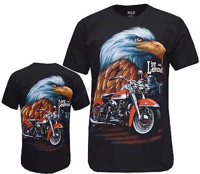 New Eagle Biker Native American Indian Motorbike Motorcycle T- Shirt M - XL • £8.70