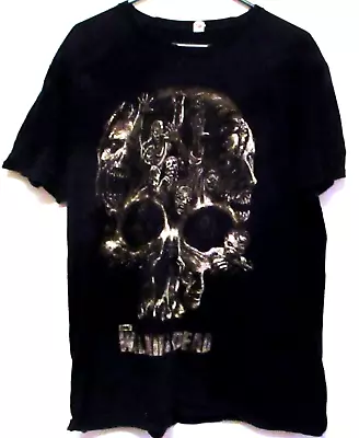 The Walking Dead Graphic T Shirt Men's Large Black Skull With Dead Faces • $5.95